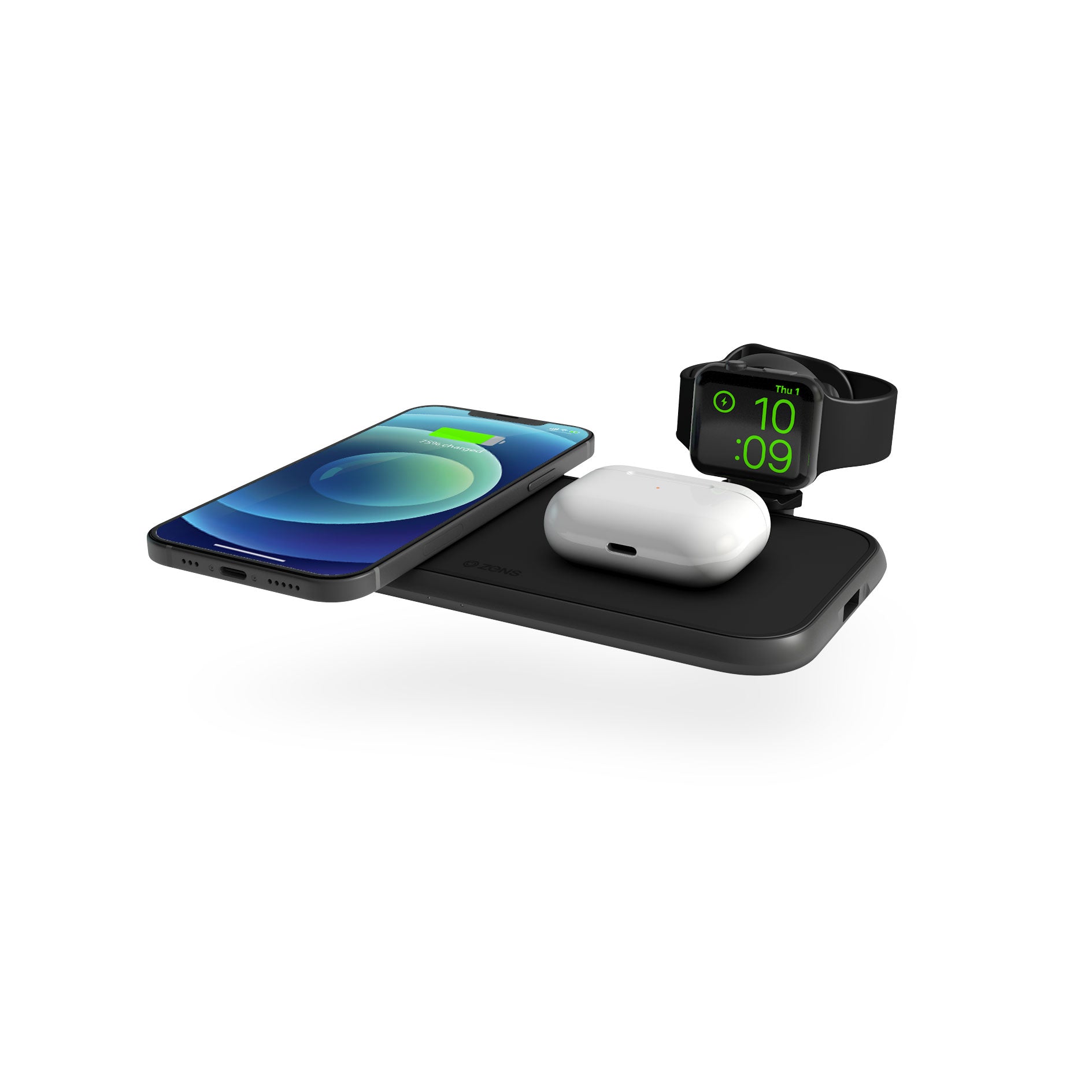 Aluminium Dual + Apple Watch Holder Wireless Charger - Image 2