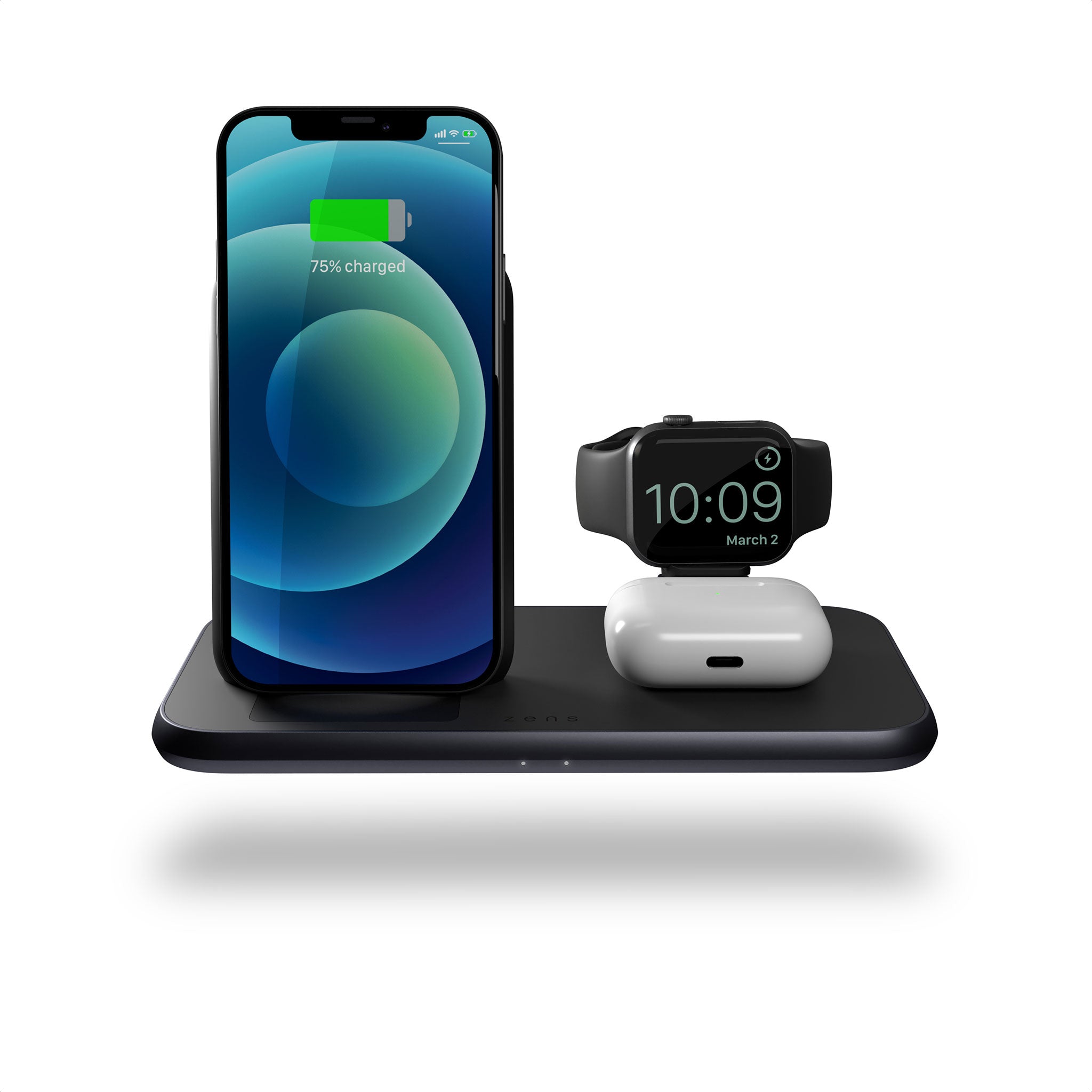 4 in 1 Stand+Watch Wireless Charger Aluminium - Image 2