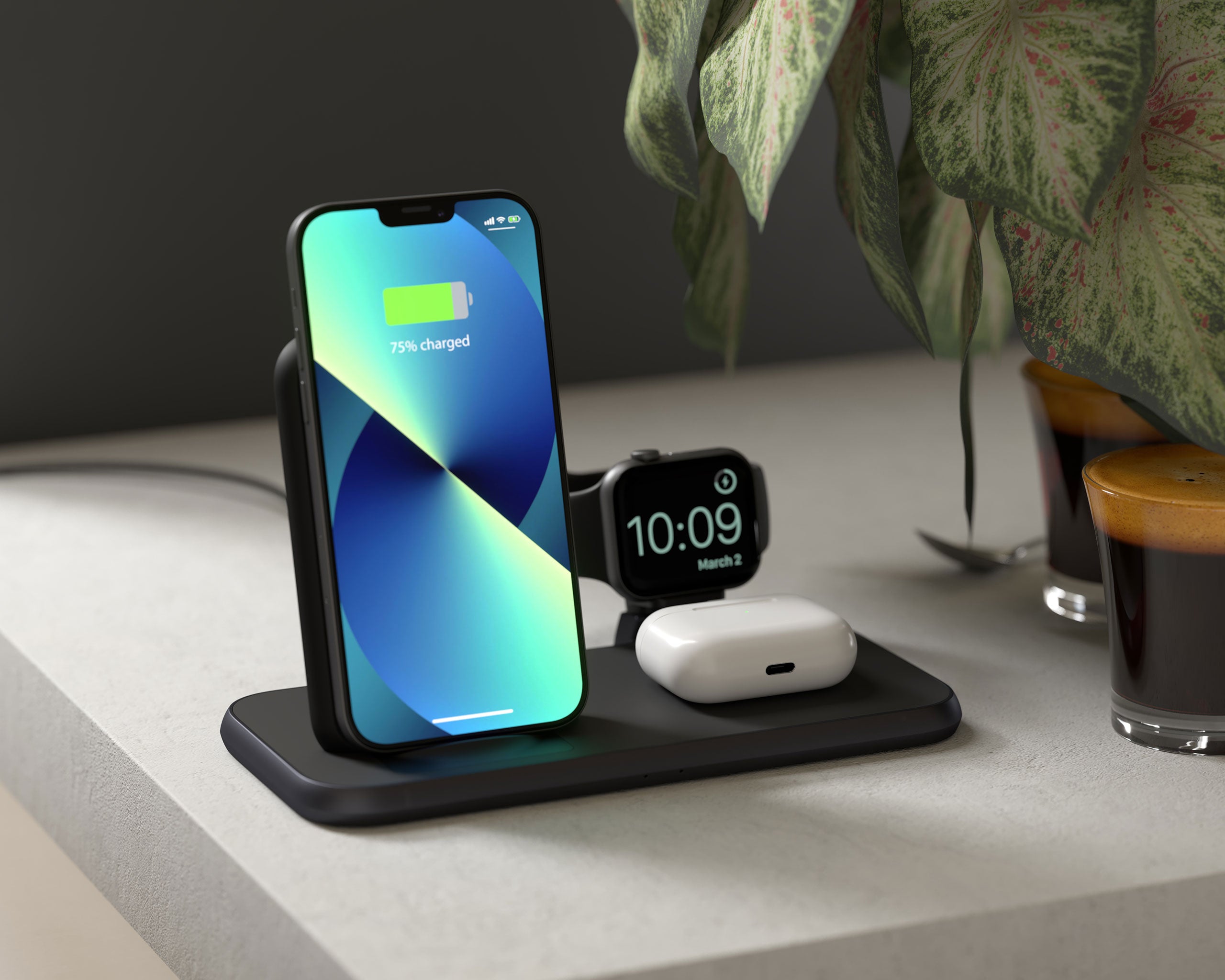 4 in 1 Stand+Watch Wireless Charger Aluminium - Image 4